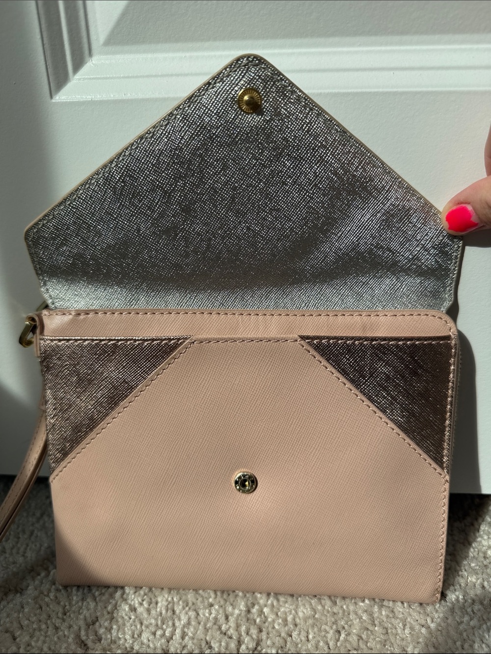 Tory Burch Metallic Blush Color-Block - Picture 6 of 6